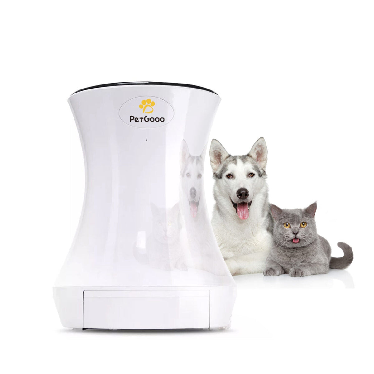 PetGooo Automatic Cat Food Dispenser, 3.2L Automatic Cat Feeder,Timed Cat Feeders for Dry Food, Up to 20 Portions 4 Meals Per Day, Pet Feeder for Cats/Dogs