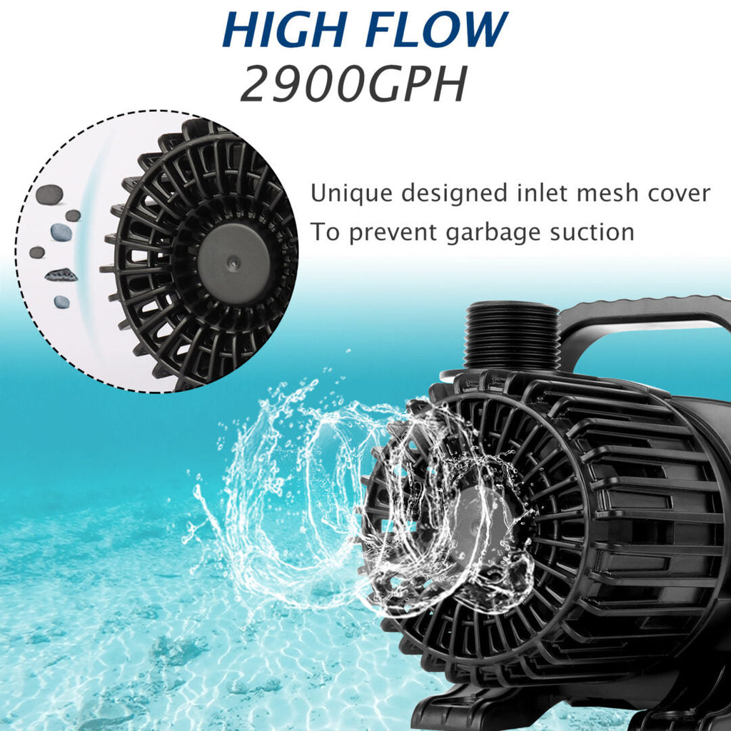 2900 GPH High Flow Pond waterfall Pump