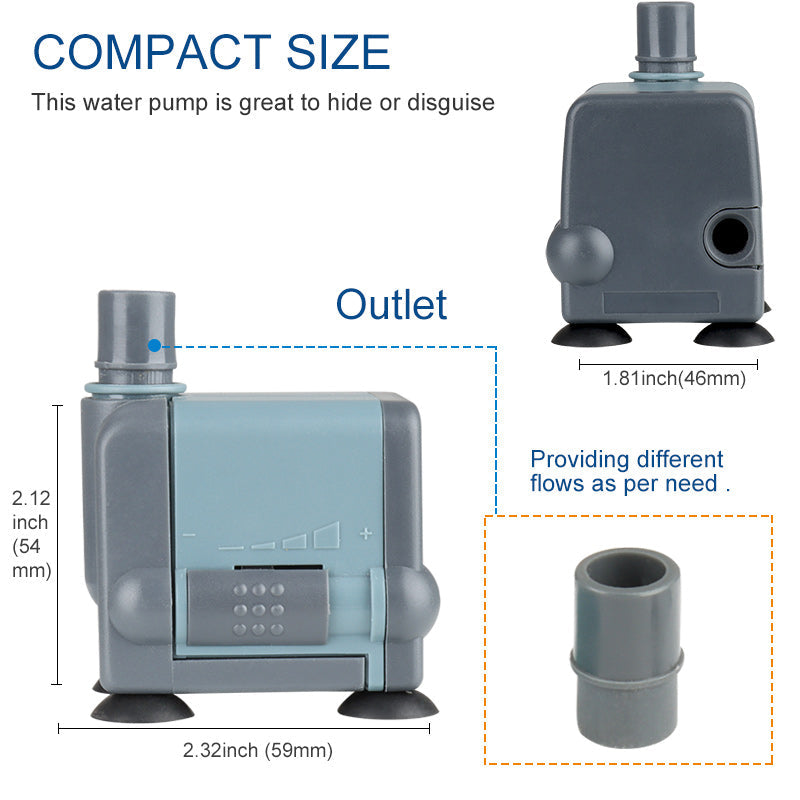 115 GPH Submersible Fish tank Water Pump
