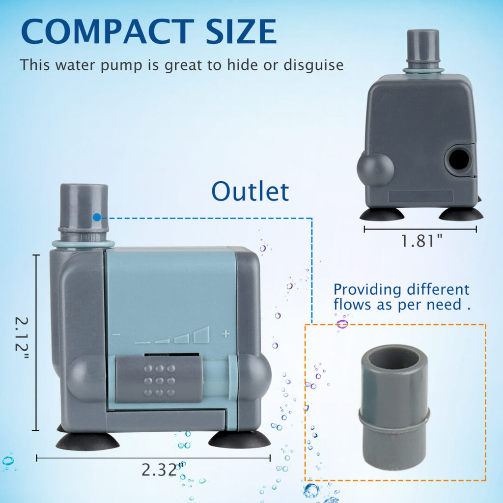 115 GPH Submersible Fish tank Water Pump