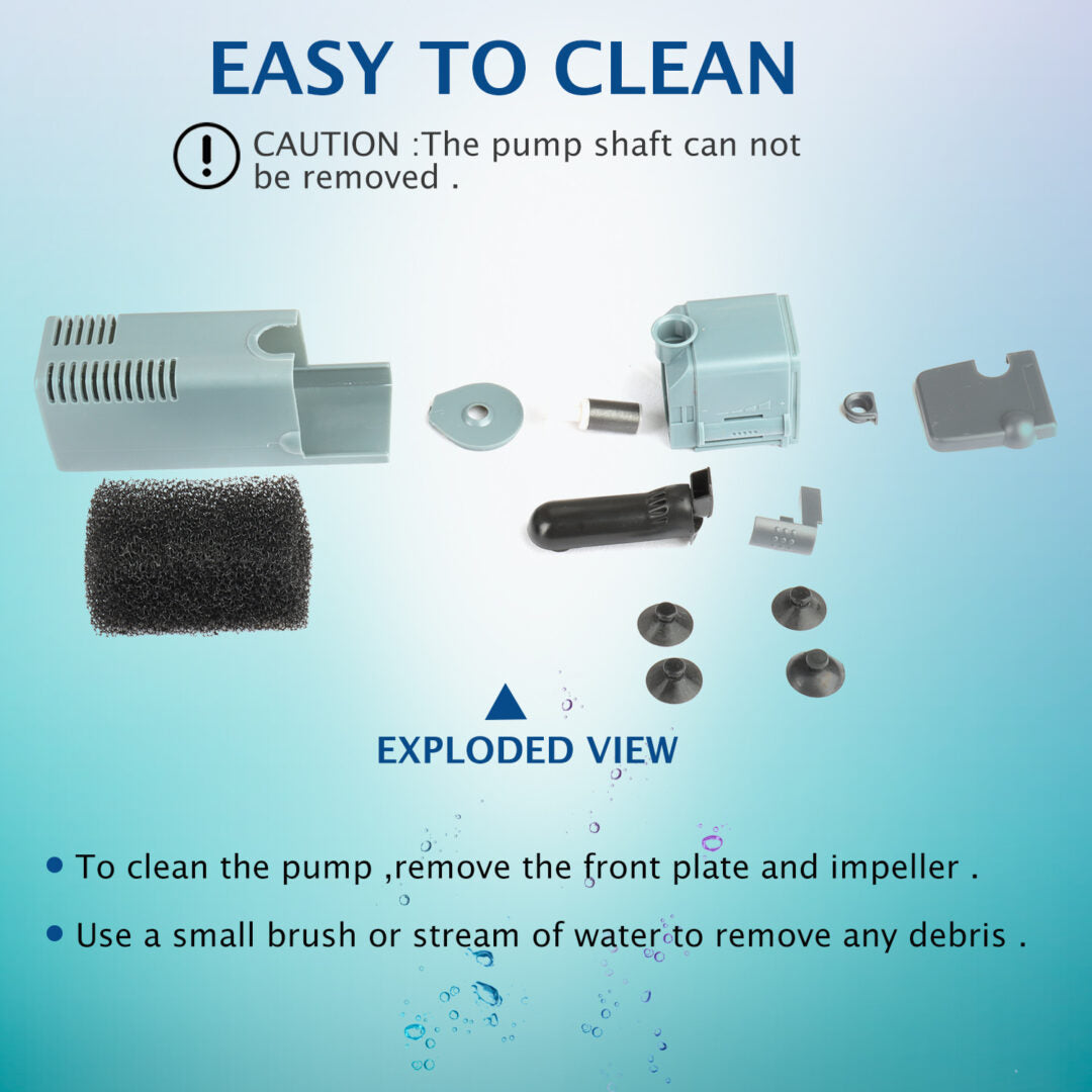 Fish tank Water Pump with Filter QD-1900F
