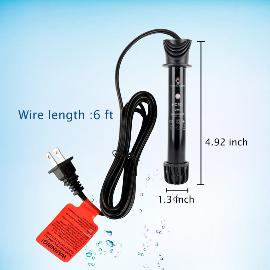 50 watt heater for aquarium  5 gallon Water Rebirth HC-50