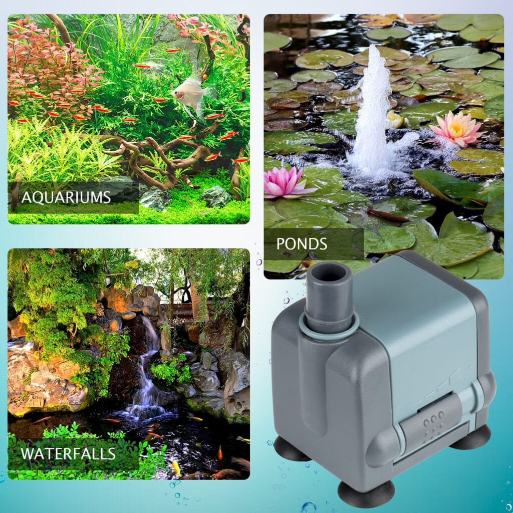 Details about   Water Fountain Pump 4 LED Super Silent Submersible Water Pump Fish Tank Aquarium 