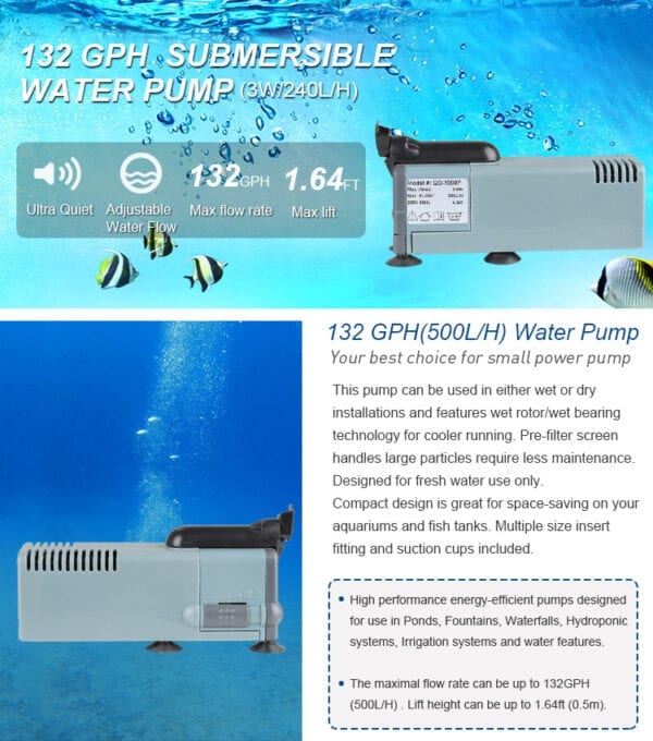 QD-1900F-aquarium water pump - Water-Rebirth